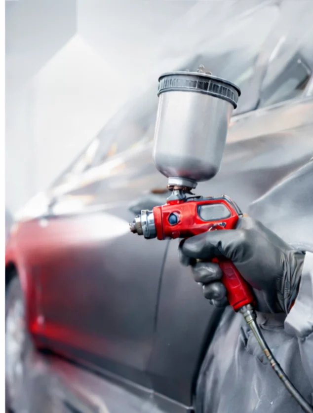 Lackierarbeiten in der Werkstatt